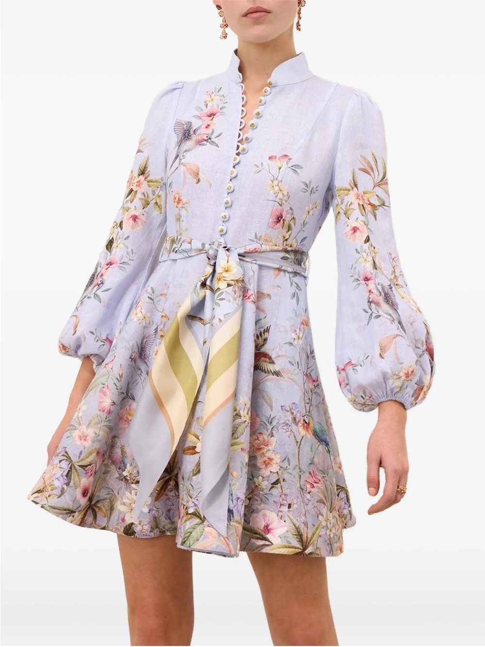 ZIMMERMANN Rebellion floral-print mini dress Size0